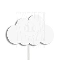 Luminária Abajur Parede Nuvem B Madeira G9 30cm Decoração