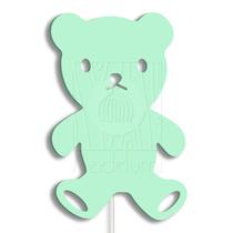 Luminária Abajur Parede Urso Madeira G9 30cm Decoração Bebê