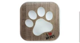 Luminária Abajur Pata I Love Pet Estampa Madeira Luminária Abajur Pata I Love Pet Estampa Madeira