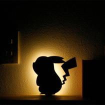 Luminária Abajur Pikachu Pokemon / Com Led Luminoso / Anime Geek / Arandela / Andarela