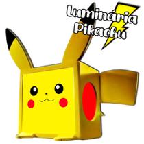 Luminária Abajur Pikachu Pokémon Decoração Geek