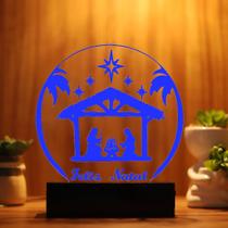Luminária Abajur Presépio LED Azul