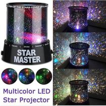 Luminária Abajur Projetor De Estrelas Modelo Preto Star Master