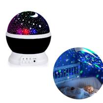 Luminária Abajur Projetor de Estrelas Preto Led Luatek LKJ-124 Luminária Abajur Projetor de Estrelas Preto Led Luatek LKJ-124