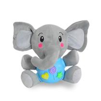 Luminária Abajur Quarto de Bebê Boneco de Pelúcia Musical Buddys Elefante Maxibaby - Maxi Baby