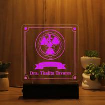 Luminária Abajur Radiologia LED Rosa