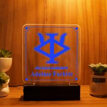Luminária Abajur Recursos Humanos LED Azul Luminária Abajur Recursos Humanos LED Azul