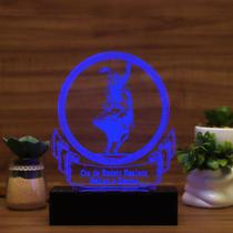 Luminária Abajur Rodeio LED Azul