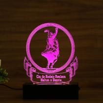 Luminária Abajur Rodeio LED Rosa Luminária Abajur Rodeio LED Rosa