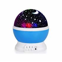 Luminaria Abajur Rotativa Festa Criança Neon Quarto Projetor Luz Ceu Estrelas AZUL