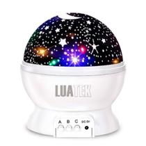 Luminaria Abajur Rotativa Projetor Globo Estrela (Branca)