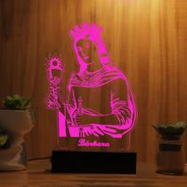 Luminária Abajur Santa Bárbara LED Rosa Luminária Abajur Santa Bárbara LED Rosa