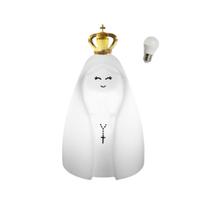 Luminária Abajur Santa Nossa Senhora Aparecida com lâmpada LED Presente Religioso Católico Cristão Luminária Abajur Santa Nossa Senhora Aparecida com lâmpada LED Presente Religioso Católico Cristão