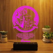 Luminária Abajur São Sebastião LED Rosa Luminária Abajur São Sebastião LED Rosa