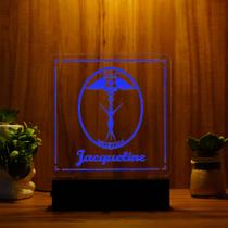 Luminária Abajur Saúde Estética LED Azul