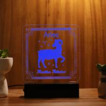 Luminária Abajur Signo Áries LED Azul