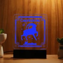Luminária Abajur Signo Capricórnio LED Azul