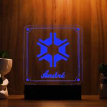 Luminária Abajur Símbolo Agronomia LED Azul