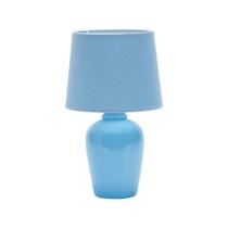 Luminária Abajur Taschibra Pottery 32cm E27 Bivolt Azul
