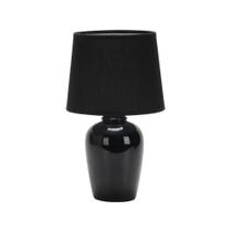 Luminária Abajur Taschibra Pottery 32cm E27 Bivolt Preto