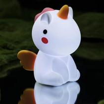 Luminária Abajur Taschibra Touch Soft Led Unicórnio RGB Recarregável