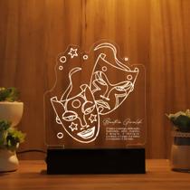 Luminária Abajur Teatro LED Branco