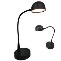 Luminaria Abajur Touch LED 3 Tons USB Recarregavel Flexivel Casa Trabalho Home Office Quarto Cabeceira Mesa Sala Recepçao Escritorio Decoraçao Ilumina