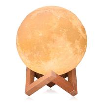 Luminária Abajur Umidificador E Aromatizador Lua Cheia 3d