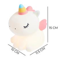 Luminária Abajur Unicórnio Silicone Infantil Touch Luz Toque