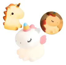 Luminária Abajur Unicórnio Silicone Infantil Touch Sortida Luminária Abajur Unicórnio Silicone Infantil Touch Sortida