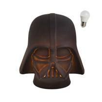 Luminária Abajur Usare Darth Vader Vilão Star Wars Disney Geek com Lâmpada LED