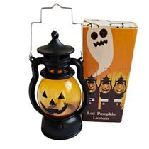luminária abobora decoração led Halloween festa 12x18cm luminária abobora decoração led Halloween festa 12x18cm