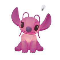 Luminária Angel Stitch Disney com Lâmpada LED Abajur Decoração Quarto Menina Presente
