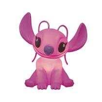 Luminária Angel Stitch Rosa Personagem Disney Decoração Abajur Quarto Presente Meninas