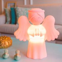 Luminária Anjinho da Guarda Rosa Bebê