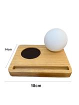 Luminária Apus De Mesa 14cm x 18cm C/Globo De Vidro e Porta Copos Ofertamo