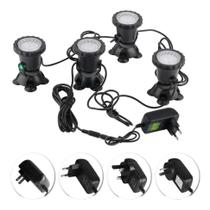Luminária Aquário Submersa Lago Tanque 4 Spot Acompanha Controle Luminária Aquário Submersa Lago Tanque 4 Spot Acompanha Controle