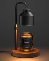 Luminária Aquecedora de Velas LISUNAR Elétrica Preta com Temporizador e 2 Lâmpadas