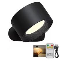 Luminaria Arandela 3 Tons LED Bateria Recarregavel USB Controle Mesa Cabeceira Parede Sala Quarto Iluminaçao Luminaria Arandela 3 Tons LED Bateria Recarregavel USB Controle Mesa Cabeceira Parede Sala Quarto Iluminaçao