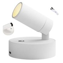 Luminaria Arandela 3 Tons LED Bateria Recarregavel USB Parede Mesa Sala Quarto Cabeceira Leitura Estudo Trabalho