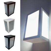 Luminária Arandela Alumínio E27 Parede/Muro com 3 Vidros Interna/Externa - 6214 - Branco Texturizado