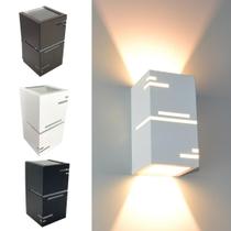 Luminária Arandela Alumínio G9 Interno/Externo Com Efeito Luminoso/Decoração Parede e Muro - 6215 - Marrom Texturizado