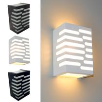 Luminária Arandela Alumínio G9 Interno/Externo Com Efeito Luminoso/Decoração Parede e Muro - 6221 - Branco Texturizado