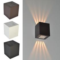 Luminária Arandela Alumínio G9 Interno/Externo Com Efeito Luminoso Parede/Muro - 6207 - Marrom Texturizado