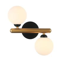 Luminária Arandela Bambu 15cm x 19cm x 18cm 2XG9 Halopin Max 25W IP20 Preto Bella Iluminação