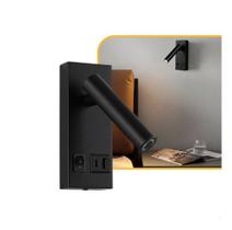 Luminária Arandela De Cabeceira 2w P/ Leitura Usb E Usbc Biv Luminária Arandela De Cabeceira 2w P/ Leitura Usb E Usbc Biv