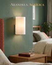 Luminária Arandela de Parede Interna Slim Balizador 1 Foco Soquete E27 Branca