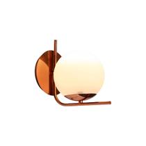 Luminária Arandela de Parede Uno Com Globo de Vidro Leitoso 791/1