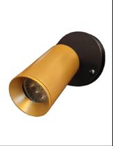 Luminária Arandela Dourada E Preto 1 Lamp. Mr16 - All Lux Luminária Arandela Dourada E Preto 1 Lamp. Mr16 - All Lux