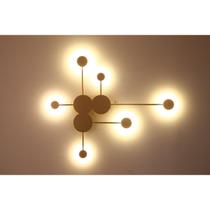 Luminária Arandela Elo 74CMX89CMX6CM 6XLED Integrado 24W 3000k 1200LM IP20 Dourado Bella Iluminação Luminária Arandela Elo 74CMX89CMX6CM 6XLED Integrado 24W 3000k 1200LM IP20 Dourado Bella Iluminação